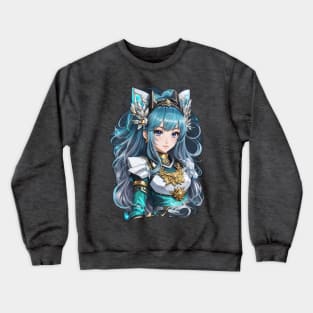 Mystical Creatures of Cetus: Enthralling AI Anime Character Art Crewneck Sweatshirt